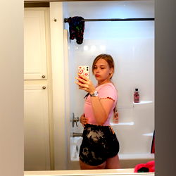 Beautiful Onlyfans Model Destiny in Bathroom Mirror