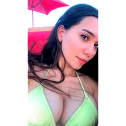 Model Ana - Beach Babe in Yellow Bikini