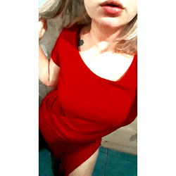 Onlyfans Model Vi in a Red Dress