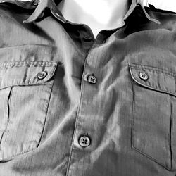 Man's Brown Shirt with Snaps and Buttons
