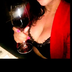 Mytrich Posing for Wine Photo