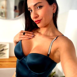 Beatrice✨, Striking a Confident Pose in Blue Lingerie