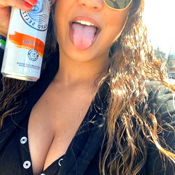 OnlyFans Model Anal Posing with Beer on a Beach
