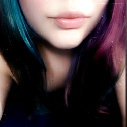 Vividly Colorful Selfie with Tattoo and Bright Makeup