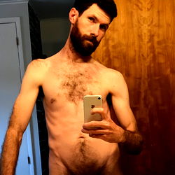 BeardedButcher's Shirtless Selfie