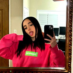Bianca Marie in Vibrant Pink Hoodie