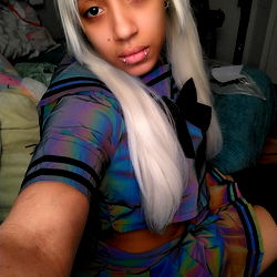 Anarchy Amber in Colorful Outfit