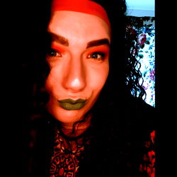 Agnė with Red Hair and a Headband, Lithuanian Model