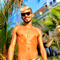 OnlyFans Model Evan Neto in Swimwear, Beach Backdrop