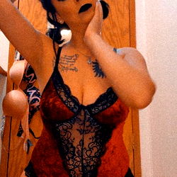 Seductive Ashley in Red Lingerie