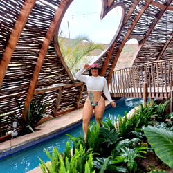 Fitness Model Showcases Vibrant Tijuana Resort