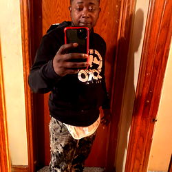 Milwaukee Based Model Roche80 Posing in Bathroom Mirror