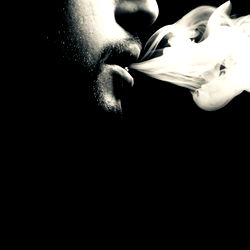 Model Photography with Angel from Miami - Smoking in Black and White