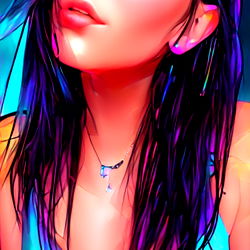 Vivid and Colorful Digital Art Portrait