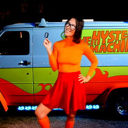 Althea Stoner in Character as Mystery Machine's Daphne
