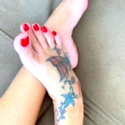 Peaceful Barefoot Moment on the Couch