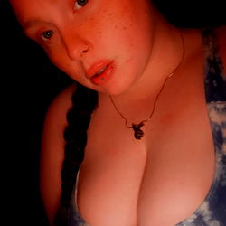 Rose in a Blue Tie-Dye Tank Top