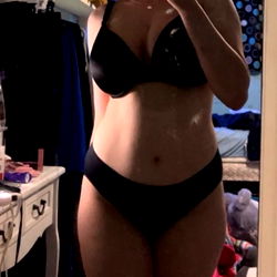 Caiti, OnlyFans Model in Black and Blue Lingerie