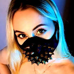 Angry Rose - EDM-Inspired DJ with Spiked Mask and Piercing