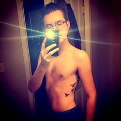 Model AC's Tattooed Abs in Columbus, Ohio