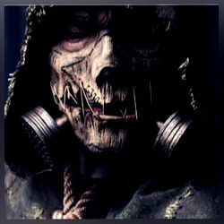 Intimidating Masked Character in Costume