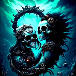 Artistic Skulls in a Fantasy Setting, NJ from Charlotte, NC