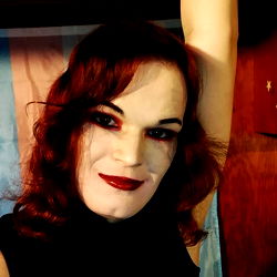 Onlyfans Model Porcelain Rose with Striking Red Hair and Makeup, 🏳️‍⚧️