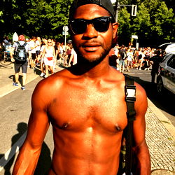 Fitness enthusiast Habibi, showcasing his physique