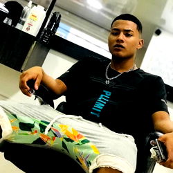 Geovanny on Chair in Barbershop